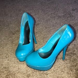 Charlotte Russe blue heels, size 6